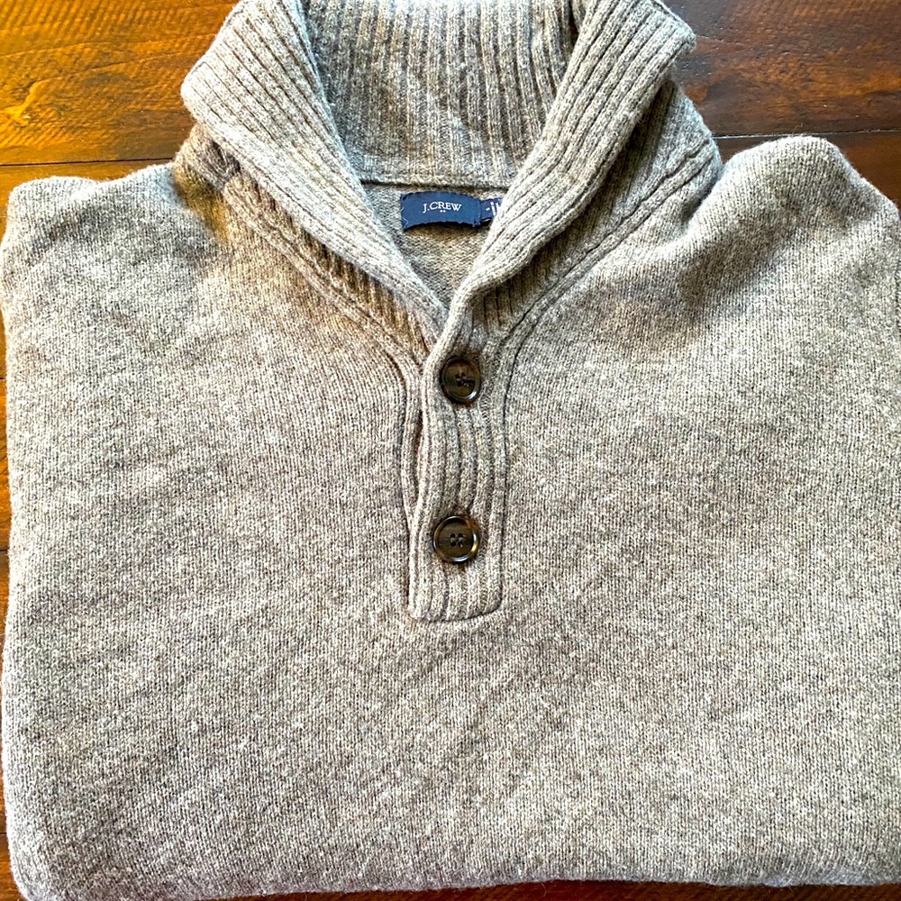 J. Crew Shawl Collar Wool Sweater